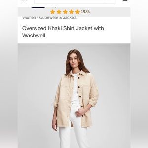 ISO Gap khaki washwell shirt jacket size small